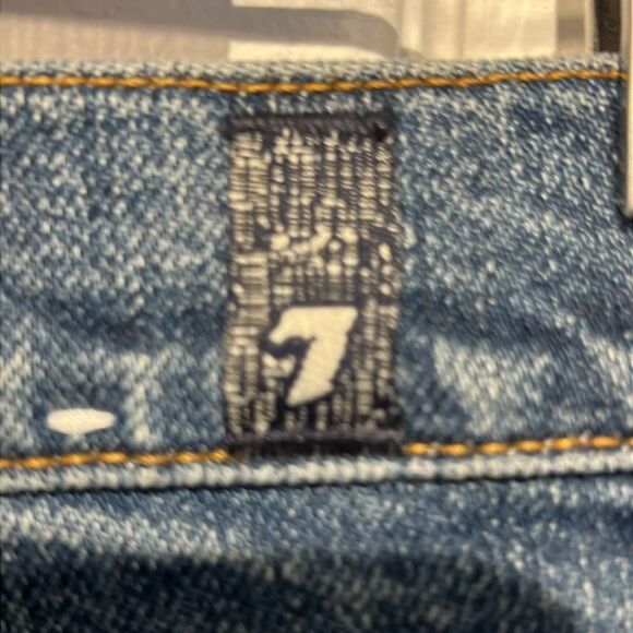 7 For All Mankind Straight Leg Raw Hem Ankle Jeans Size 31 NWT - Picture 11 of 16